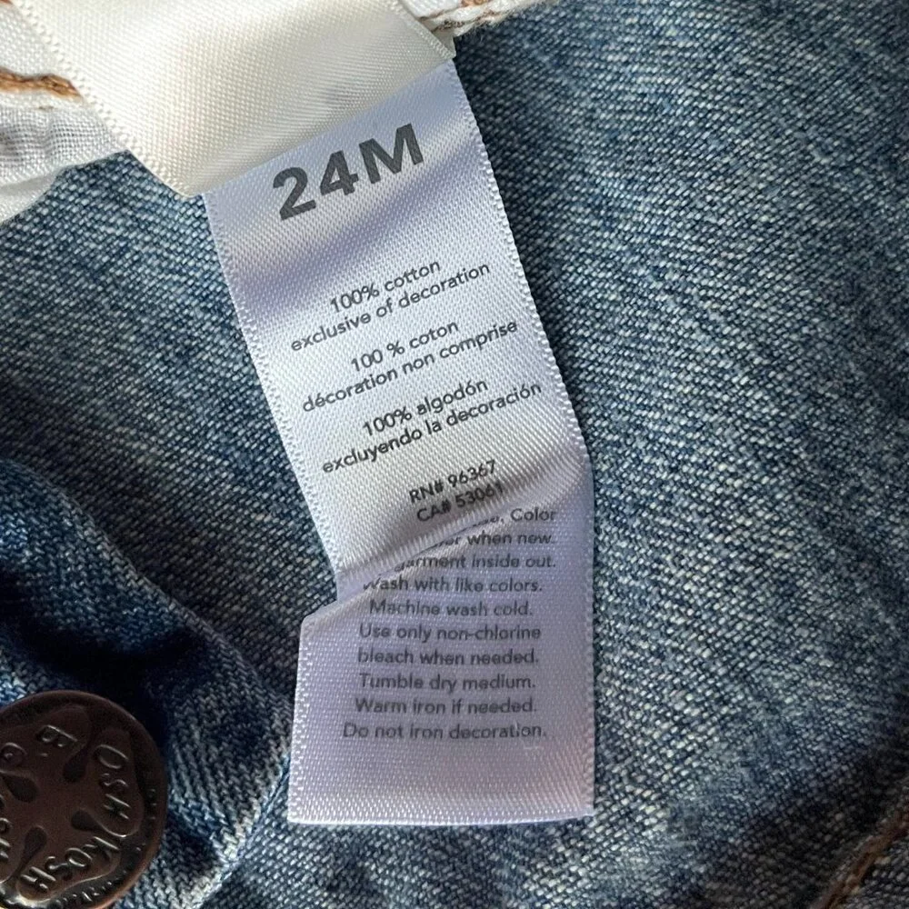 OshKosh patchwork overalls 24m
